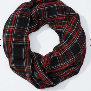 Loft plaid infinity scarf